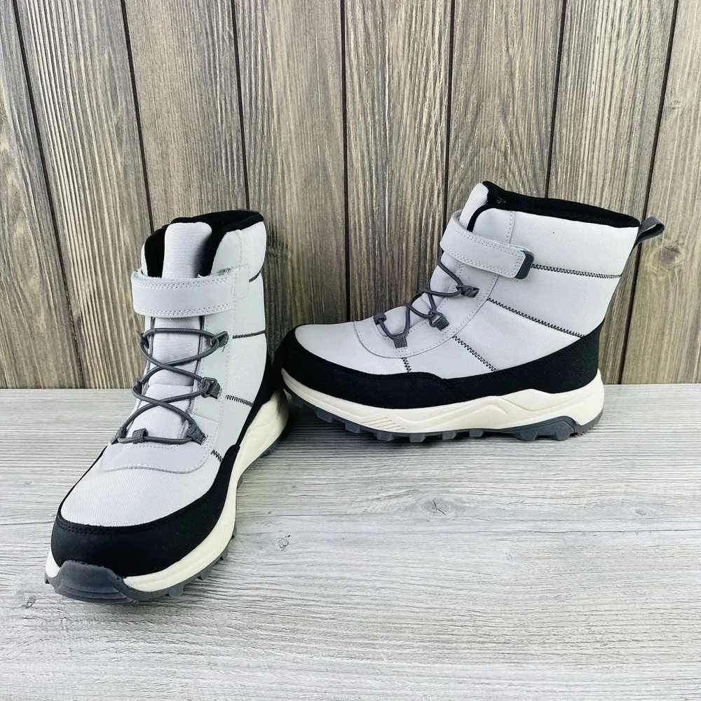 Cat & Jack Kids Youth Noah Waterproof Hook & loop Winter Boots Size 5